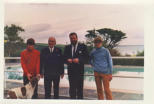 Michael O'Dwyer in 1968 with Louis O'Dwyer, Grouse the dog, Louis Marks (Michael's father-in-law) and Simon O'Dwyer (on the right)
